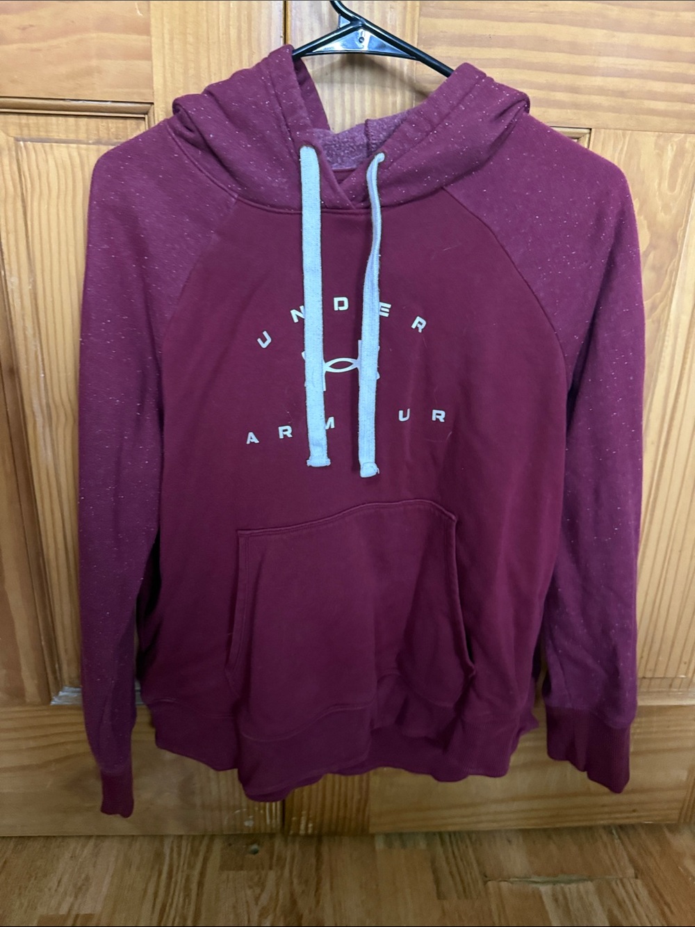 Under Armour Maroon Hoodie with Contrasting Drawcords